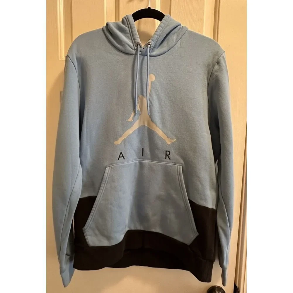 Nike Air Jordan Pullover Jump Man Hoodie UNC‎ Blue, Men's Large EUC